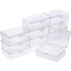 Plastic Bead Containers, Rectangle, Clear, 9.5x6.5x3.2cm(CON-WH0068-45)