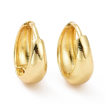 Rack Plating Brass Chunky Hoop Earrings for Women, Cadmium Free & Lead Free, Golden, 13.5x14x5mm, Pin: 0.8mm
