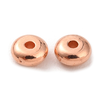 CCB Style Plating Beads, Flat Round, Light Gold, 5x2.5mm, Hole: 1.2mm