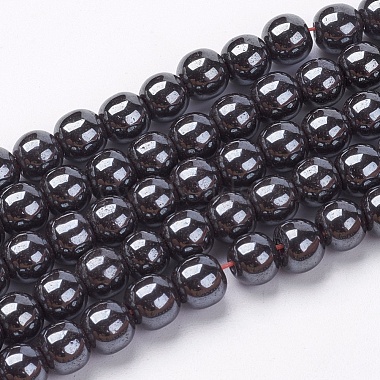 6mm Black Round Non-magnetic Hematite Beads