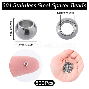 304 perles d'entretoises en acier inoxydable(STAS-SC0006-87A)-2