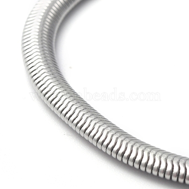 304 Stainless Steel Flat Snake Chain Bracelets(BJEW-O186-06B-P)-3