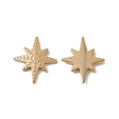 Real 18K Gold Plated Star 201 Stainless Steel Cabochons