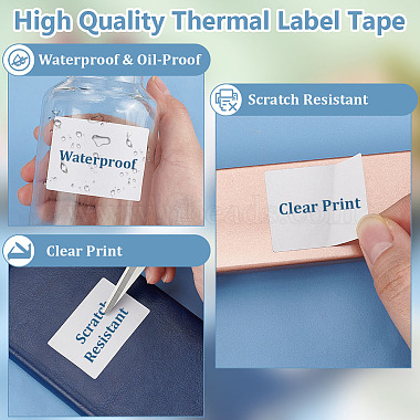 2 Rolls 2 Styles Rectangle Paper Thermal Printable Label Stickers(STIC-BC0001-06)-4