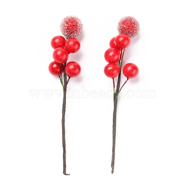 Artificial Christmas Berry Red Foam Berries Branches For DIY