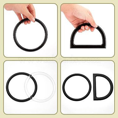 8Pcs 4 Style Plastic Purse Handles(FIND-CA0005-02)-5