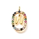 Brass Micro Pave Cubic Zirconia Pendants(ZIRC-P123-01G-W02)-1