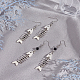 Anattasoul 2 pares 2 aretes colgantes largos de aleación estilo espina de pescado para mujer(EJEW-AN0002-53)-7