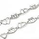 201 Stainless Steel Crown & Double Heart Link Chains(CHS-F015-09P-01)-1