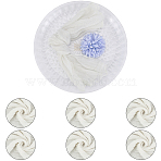 Wrinkled Polyester Dinner Cloth Napkins, for Home Wedding Rustic Table Decoration, White, 490x480x0.5mm(AJEW-WH20020-115E)