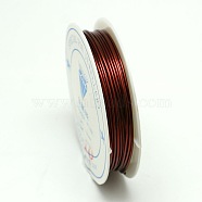 Round Copper Jewelry Wire, Nickel Free, Chocolate, 18 Gauge, 1mm, about 8.2 Feet(2.5m)/roll(X-CW1mm010)