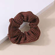 Wool Knitting Hair Ties, Hair Accessories for Women Girls, Scrunchie/Scrunchy, Coconut Brown, 120mm(OHAR-PW0003-209E)
