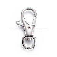 304 Stainless Steel Swivel Lobster Claw Clasps, Swivel Snap Hook, Stainless Steel Color, 34x16x5mm, Hole: 8mm(STAS-I117-01P)