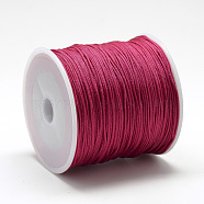 Nylon Thread, Chinese Knotting Cord, Cerise, 1.5mm, about 142.16 yards(130m)/roll(NWIR-Q009B-122)