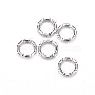 304 Stainless Steel Jump Rings, Open Jump Rings, Stainless Steel Color, 24 Gauge, 4x0.5mm, Inner Diameter: 3mm(STAS-D447-40A)