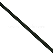 Synthetic Rubber Cord, No Hole, Flat, Black, 8x2mm, about 65.61 yards( 60m)/2000g(RW0010-3)