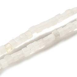 Natural White Jade Beads Strands, Cube, 2~2.5x2.5~3.5x2.5~3mm, Hole: 0.4mm, about 157~165pcs/strand, 14.96~15.75''(38~40cm)(G-B064-A28)