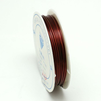 Round Copper Jewelry Wire, Nickel Free, Chocolate, 18 Gauge, 1mm, about 8.2 Feet(2.5m)/roll