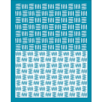 Silk Screen Printing Stencil, for Painting on Wood, DIY Decoration T-Shirt Fabric, Stripe Pattern, 100x127mm
