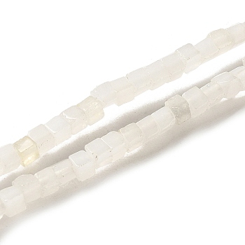 Natural White Jade Beads Strands, Cube, 2~2.5x2.5~3.5x2.5~3mm, Hole: 0.4mm, about 157~165pcs/strand, 14.96~15.75''(38~40cm)