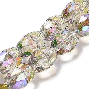Transparent Glass Beads Strands, Faceted, Bell, Thistle, 7x5mm, Hole: 3.5mm, about 98pcs/strand, 20.20''(51.3cm)