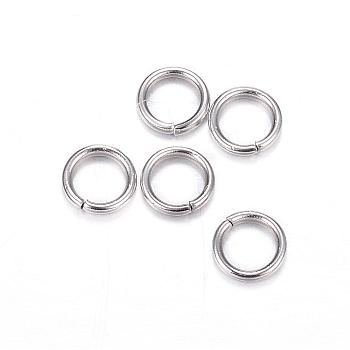 304 Stainless Steel Jump Rings, Open Jump Rings, Stainless Steel Color, 24 Gauge, 4x0.5mm, Inner Diameter: 3mm