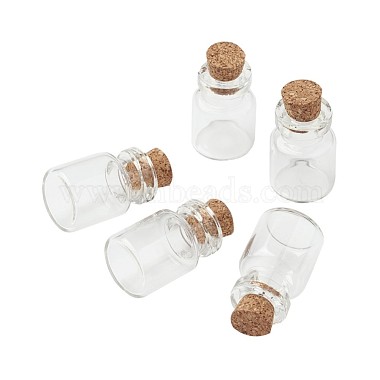 Clear Glass Jar Wishing Bottles Vials with Cork(AJEW-JP0001-01)-2