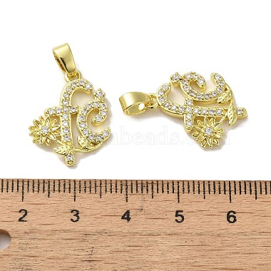 Placage de crémaillère en laiton micro pavé pendentifs en zircone cubique claire(KK-O017-06G)-3