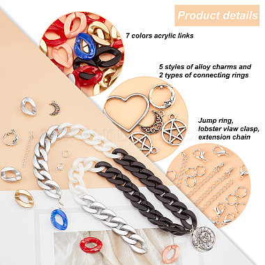 Pandahall Elite bricolage chaînes gourmettes bracelets colliers kits de fabrication(DIY-PH0009-27)-4