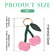 1Pc PU Leather Alloy Keychains(KEYC-TA0001-46B)-3