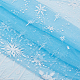 Snowflake Pattern Polyester Mesh Fabric(DIY-WH0387-87)-1