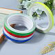 5 Rolls 5 Colors Honeycomb Pattern Safety Reflective Tapes for Bicycles(AJEW-GF0007-52)-4