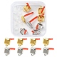 8Pcs 2 Color Rack Plating Alloy Square Stud Earring Findings(FIND-YW0003-80)-1