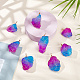 8Pcs Electroplated Raw Rough Natural Quartz Crystal Big Pendants(PALLOY-AB00183)-3