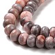 Chapelets de perles de jaspe zèbre rose naturel(G-D481-13)-4