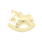 Alloy Pendants, Horse Charms, Cadmium Free & Nickel Free & Lead Free, Golden, 15x17x4mm, Hole: 1.2mm(FIND-Z120-04G)