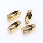 Ion Plating(IP) 304 Stainless Steel Ball Chain Connectors, Golden, 7x3mm, Hole: 1.5mm, Fit for 2mm ball chain(STAS-H423-14G)