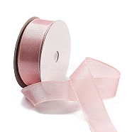 20 Yards Polyester Ribbon, for Gift Wrapping, Pink, 1 inch(25mm), about 20.00 Yards(18.29m)/Roll(OCOR-Z005-02D)