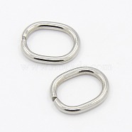 201 Stainless Steel Open Jump Rings, Oval, Stainless Steel Color, 13.5x11x1.5mm, Hole: 10x7mm(X-STAS-M008-01)