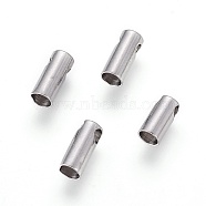 304 Stainless Steel Cord Ends, End Caps, Column, Stainless Steel Color, 7.5x3mm, Hole: 1.5mm, Inner Diameter: 2.5mm(STAS-F232-01D-P)