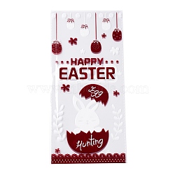 OPP Plastic Storage Bags, Easter Theme, for Candy, Cookies, Gift Packaging, Rectangle with Pattern, Rabbit Pattern, 27~27.5x13x0.01cm, 50pc/bag(ABAG-H109-05A)