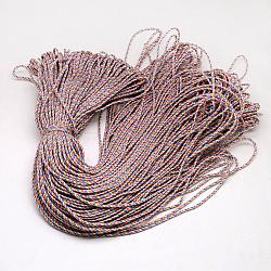 Polyester & Spandex Cord Ropes, 1 Inner Core, Colorful, 2mm, about 109.36 yards(100m)/bundle(RCP-R007-330)