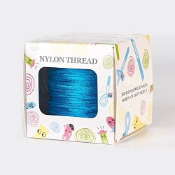 Nylon Thread, Dodger Blue, 1.5mm, about 49.21 yards(45m)/roll(NWIR-JP0012-1.5mm-374)