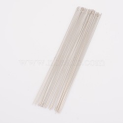 Tarnish Resistant Steel Beading Needles, Stainless Steel Color, 80x0.45mm, about 25~30pcs/bag(ES003Y)