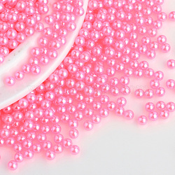 Imitation Pearl Acrylic Beads, No Hole, Round, Hot Pink, 4mm, about 10000pcs/bag(OACR-S011-4mm-Z6)