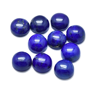 Natural Lapis Lazuli Cabochons, Half Round/Dome, 6x3mm