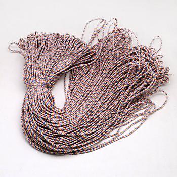 Polyester & Spandex Cord Ropes, 1 Inner Core, Colorful, 2mm, about 109.36 yards(100m)/bundle