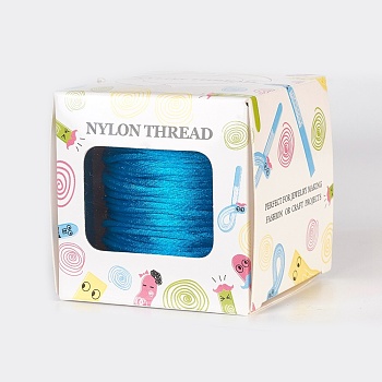 Nylon Thread, Dodger Blue, 1.5mm, about 49.21 yards(45m)/roll