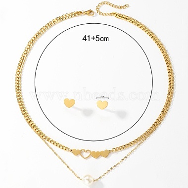 Golden Stainless Steel Jewelry Set(QE0758-4)-3