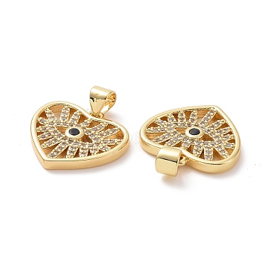 Brass Micro Pave Cubic Zirconia Pendants(ZIRC-F134-11G)-3